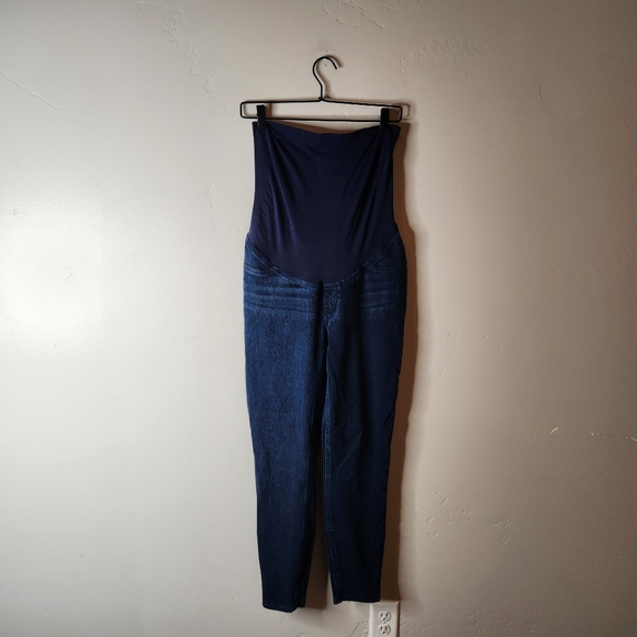 SPANX Maternity Mama Jean-Ish Ankle Jeggings In Twilight Rinse Size Large - Picture 3 of 7